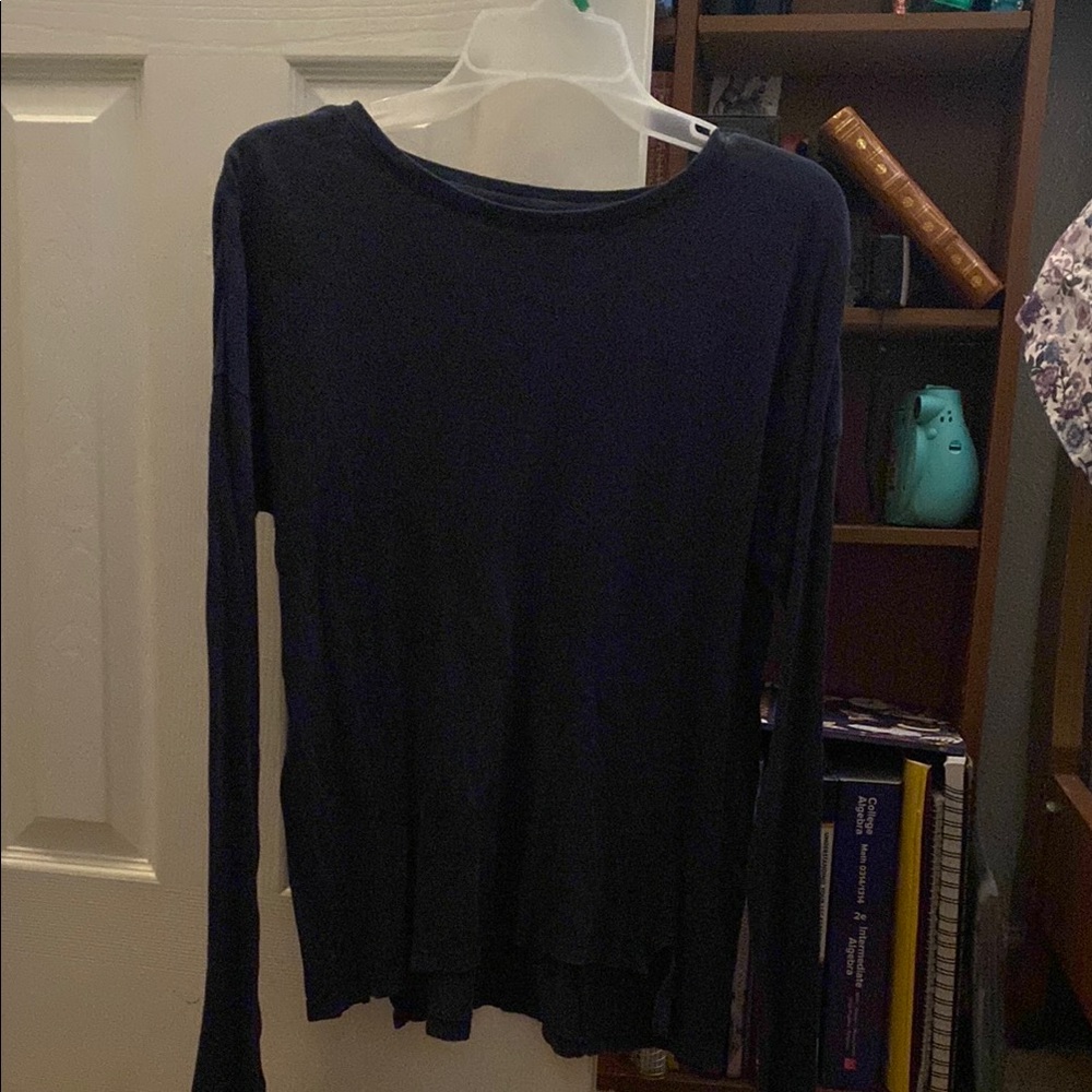 Women's navy blue Long Sleeve Top